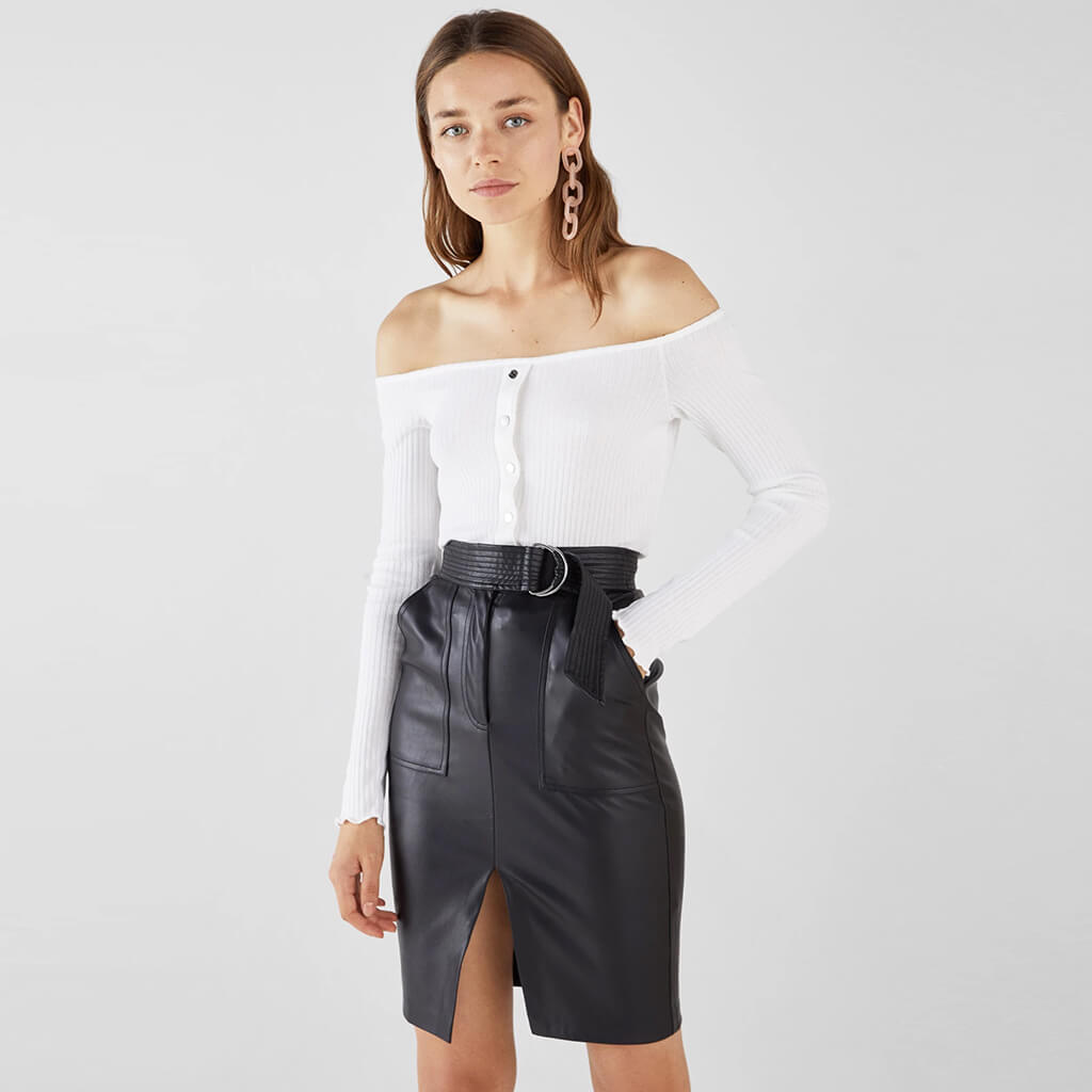 Top de hombro con botones